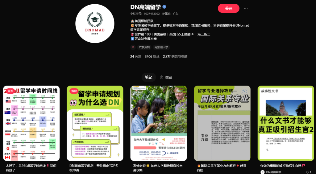 小红书活跃的DNOMAD、DN留学怎么样？三无公司：无注册信息、无企业信息、无成立信息