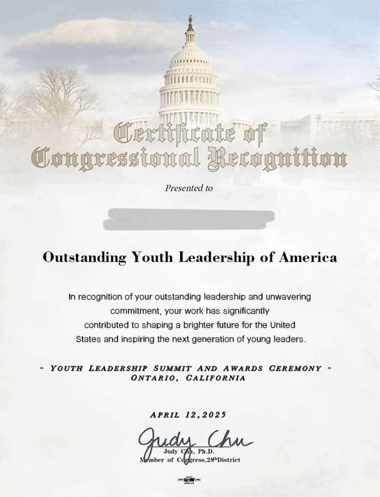 In recognition of your outstanding leadership and unwavering c