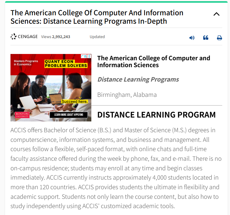 American College of Computer and Information Sciences