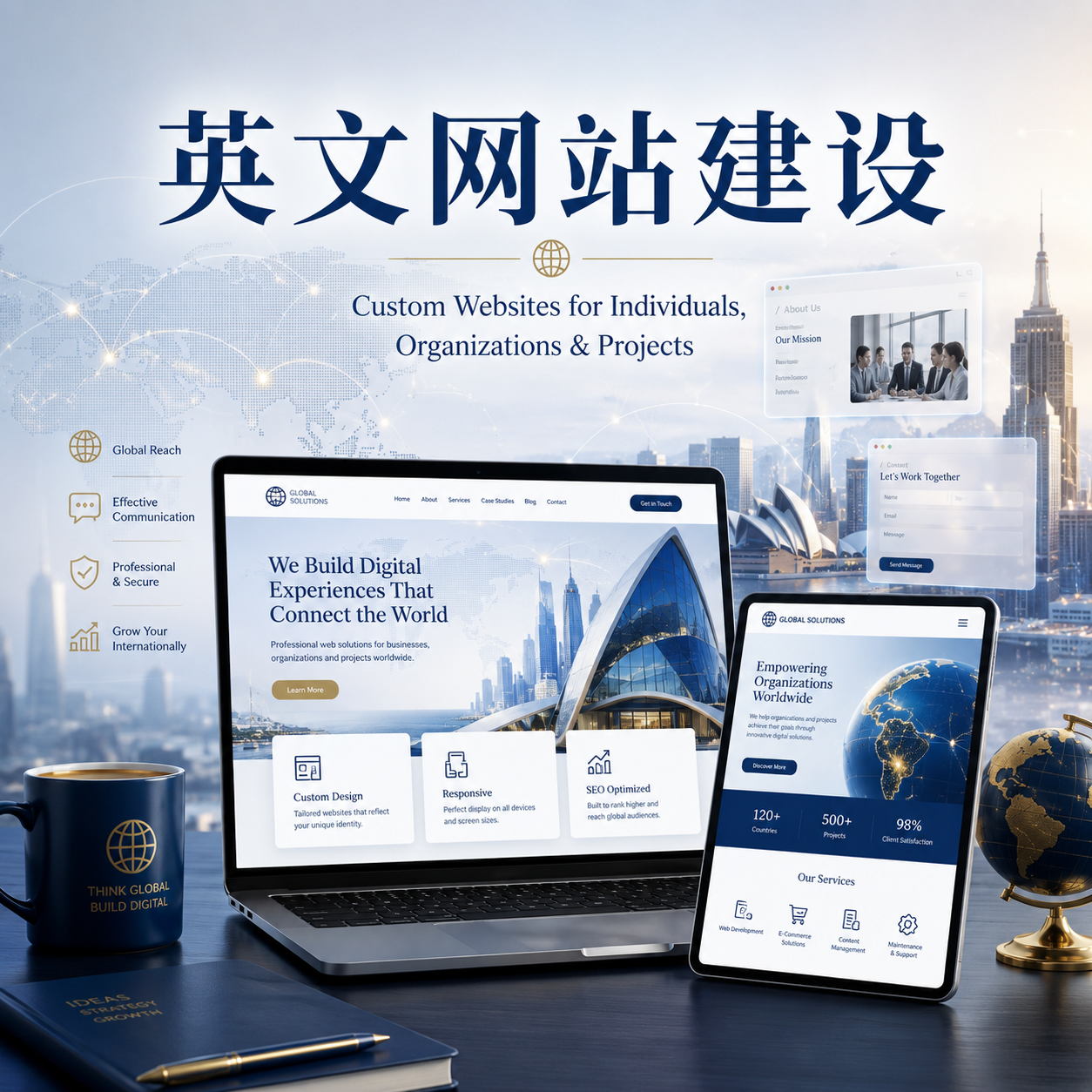 如何定制英文官网？个人、组织、项目定制英文官网，打造面向海外的可信展示入口
