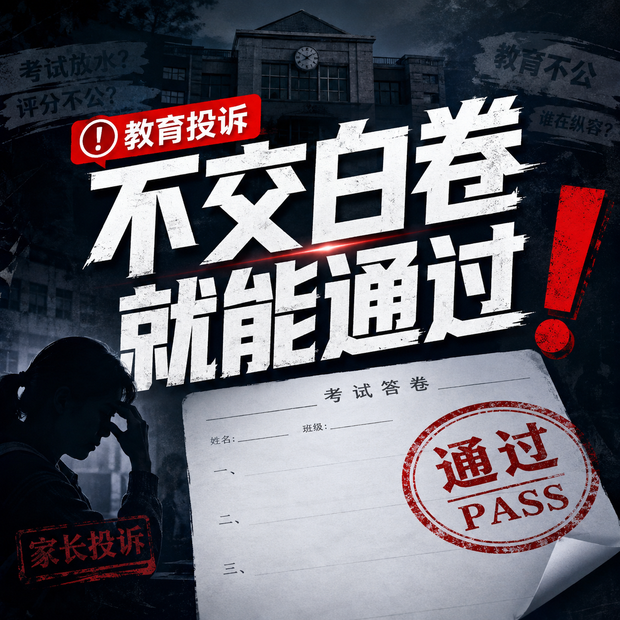 湖北鼎新卓泰教育科技有限公司被投诉：承诺“不交白卷就能通过”，考后全科未过退费却遭敷衍