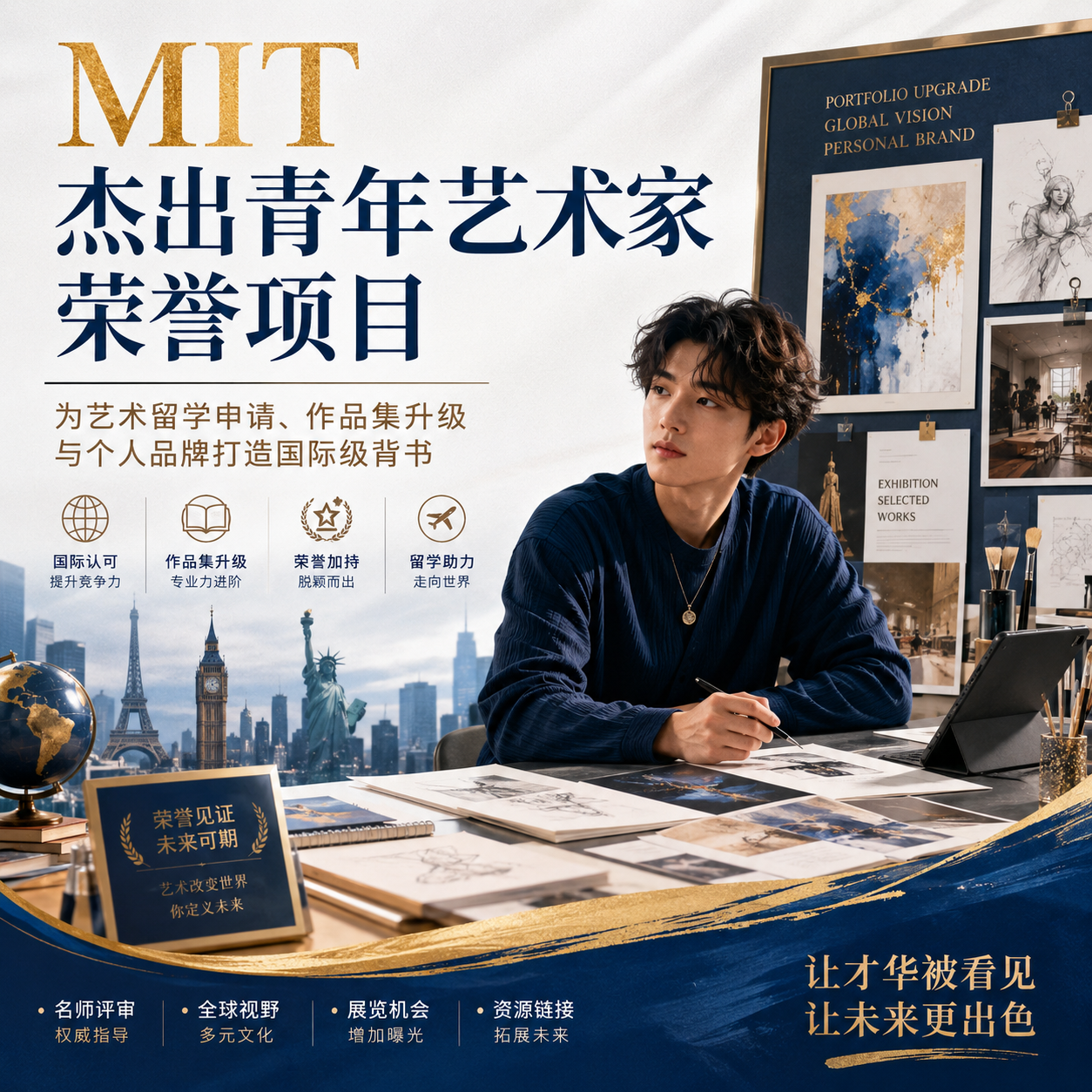 MIT 杰出青年艺术家荣誉项目：为艺术留学申请、作品集升级与个人品牌打造国际级背书