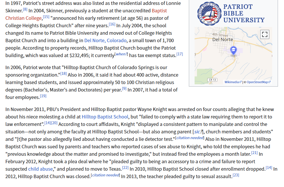 避雷 Patriot Bible University:打着“圣经大学”和“宗教学位”旗号的高风险野鸡大学 3 image 157